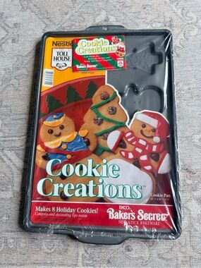 Cookie Creations Nonstick Cookie Pan vintage Brand new/open. Holiday Christmas